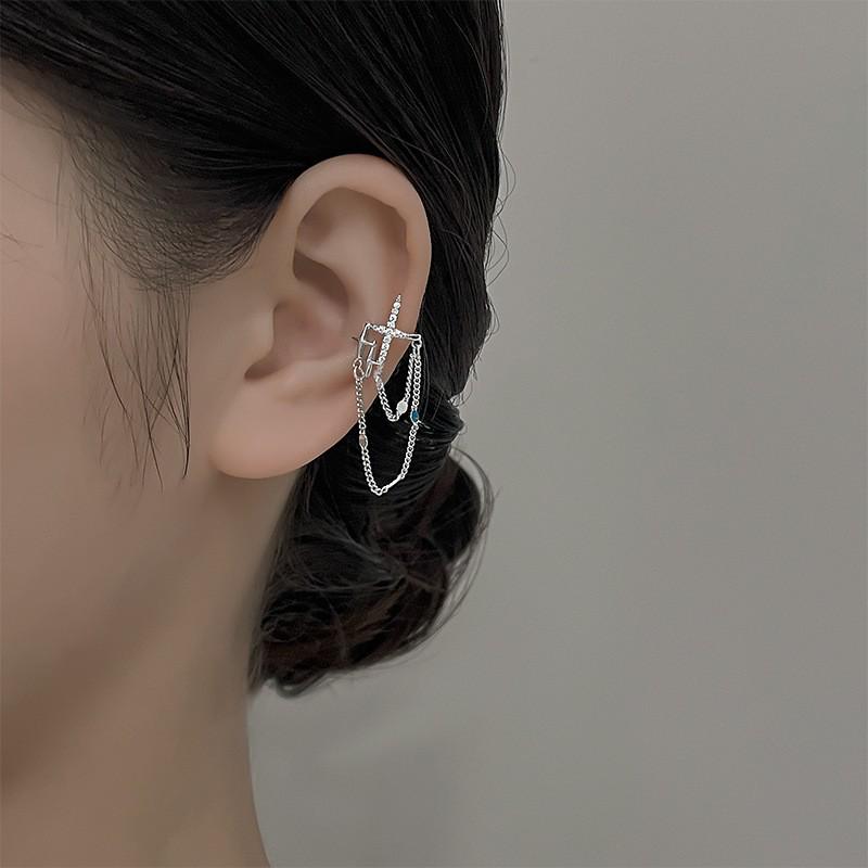 Sternenhimmel Perlenquaste Ohrhaken mit Zirkonia – Kein Piercing erforderlich