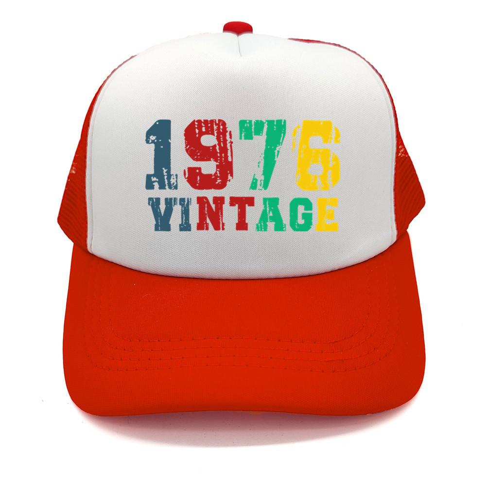 Made In 1976 Trucker Cap Unisex Birthday Gift Dad Hat Baseball Cap Unisex Outdoor Mesh Net Caps