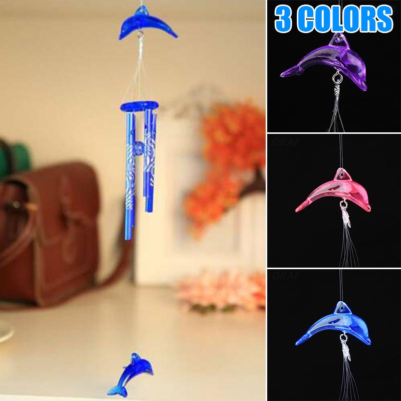 Office Bells Wind chime 40cm Ornament Pendant 4 Tube Acrylic Creative Decoration Garden Good luck Hanging Home