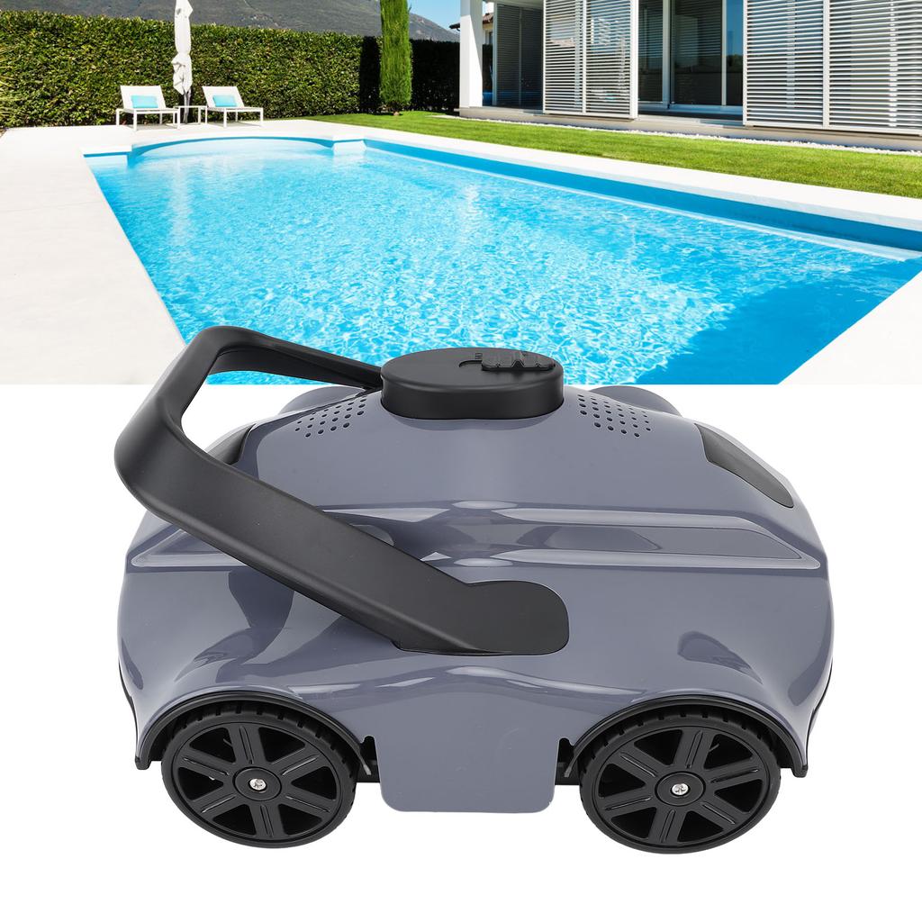 Automatic Pool Vacuum IPX8 Waterproof Strong Suction 5200mAh Robotic Swimming Pool Cleaner for Flat Bottom Pool