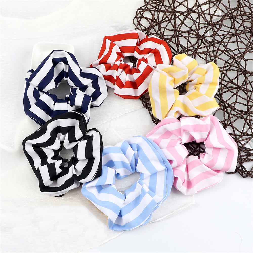 3PCS/Set Elastic Hair Bands Classic Stripe Rubber Band Tie Hair Accessories Gum For Girls Women Ponytail Holder Casual Headdress