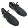 Diesel Lightweight Breathable Mesh Leather Sneakers Black X Blue Size USA9 (27.0cm)(USED)