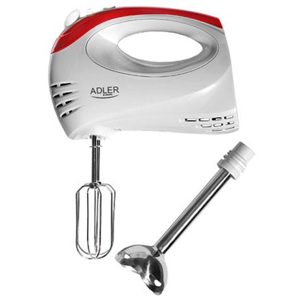 Adler AD 4212 300W Hand Mixer with 5 Speeds + Turbo Mode - White