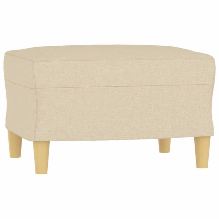 VidaXL Ensemble de canapés 3 pcs avec coussins Crème Tissu 3202128