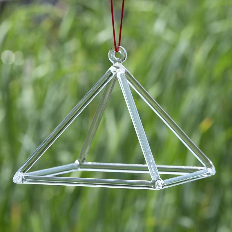 Good Quality Transparent Crystal Pyramids with Bag Musical Instrument Accessory for Sound Healing