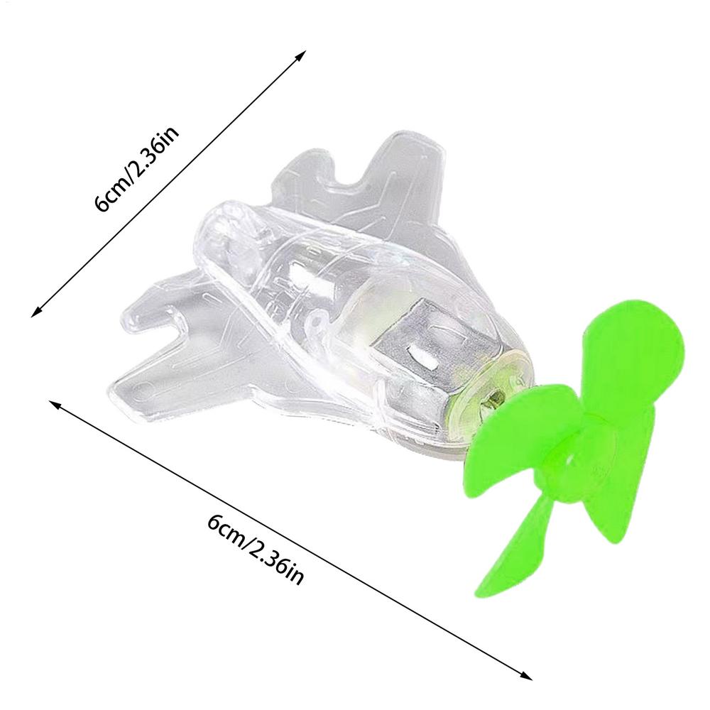Motorcycle Propeller Bicycle Motorbike Handlebar Decoration Airplane Broken Wind Cycling Riding Accessories with LED Lights