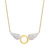 Full Drill Wing Furnace Real Gold Cold Necklace Female Collarbone Chain With Jewelry