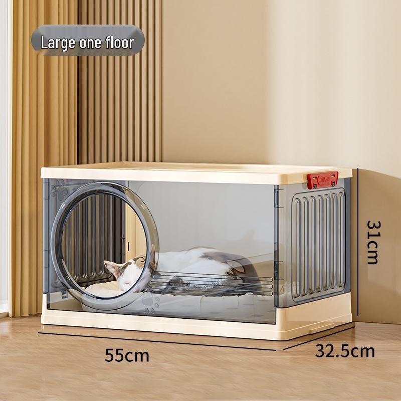 In-Stock Multi-layer Foldable Transparent Cat Bed & Toy Storage Cabinet