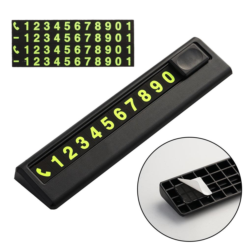 Temporary Parking Card Stop Sign Telephone Number Plate Parking Car Sign Luminous Plate Universal Digital Temporary Phone Number