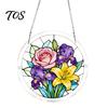 Non Fragile Glass Alternative 7.48 Inch Circular DIY Puzzle Suncatcher, Acrylic Stained Style Window Hanging Ornament, Crafts for Adults Waterproof