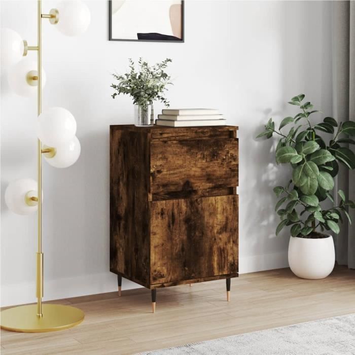 VidaXL Buffet chêne fumé 40x35x70 cm bois d'ingénierie 831142