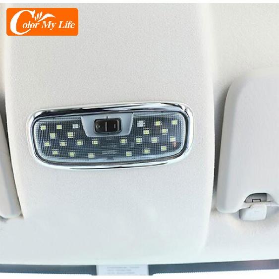 Car Styling for Ford Ecosport 2013 - 2017 Car Interior Reading Light Inner Roof Light Frame Light Cover Sticker Night Lamp