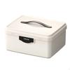 Lockable Storage Box Combination Lock Organizer Portable Bin with Carry Handle and