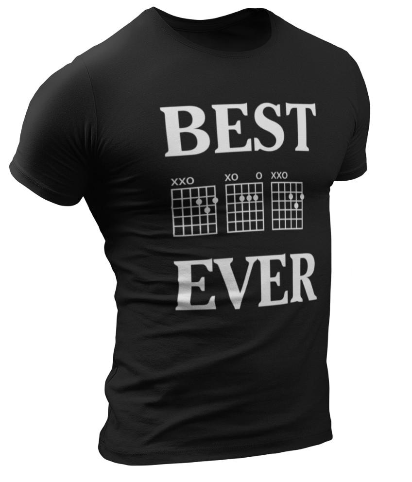 

Футболка для гитариста Папы Лучший папа на свете Аккорд Подарки Футболка с гитарой Подарок на День отца M