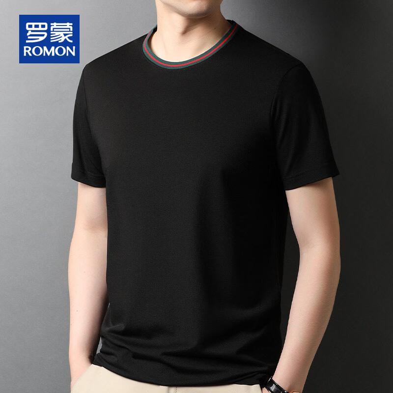 

ROMON Unisex Silk Blend Cool-Feel Short Sleeve T-Shirt M