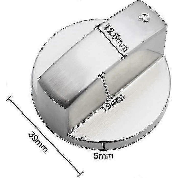 Metal stove knob for gas cooker - 6pcs 6mm universal control knobs