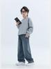 Boys' Wide Leg Jeans: Spring/Autumn 2026 Loose-Fit Fashion Pants for Kids