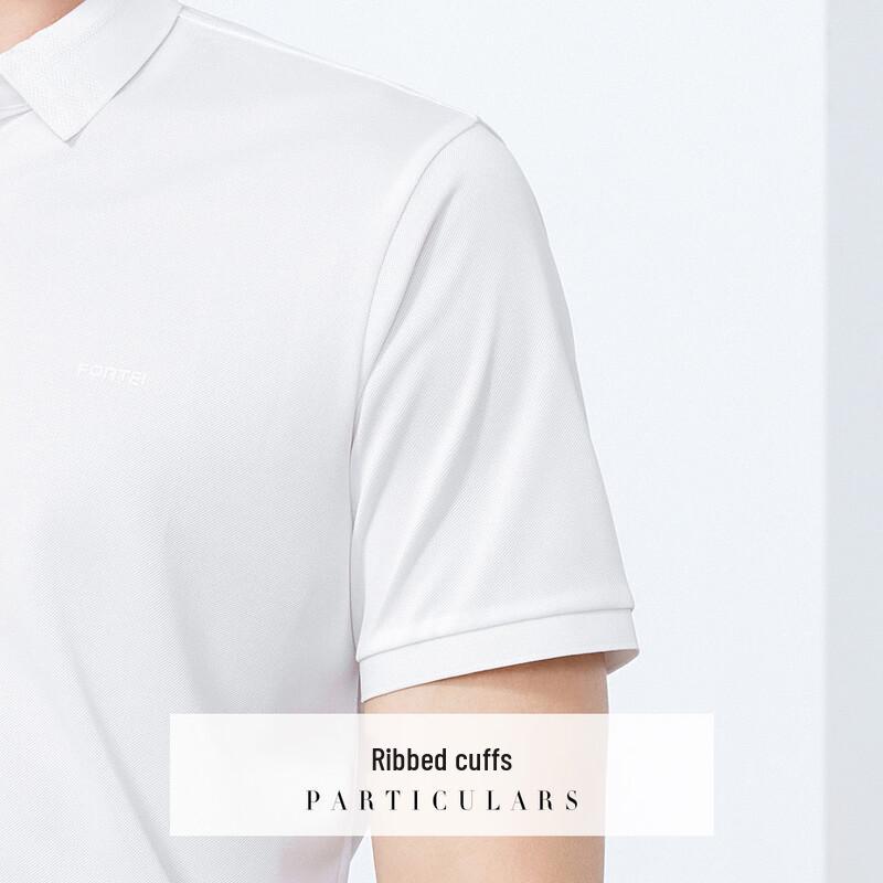 FORTEI Men's 7A Antibacterial Cool Touch Solid Polo Shirt