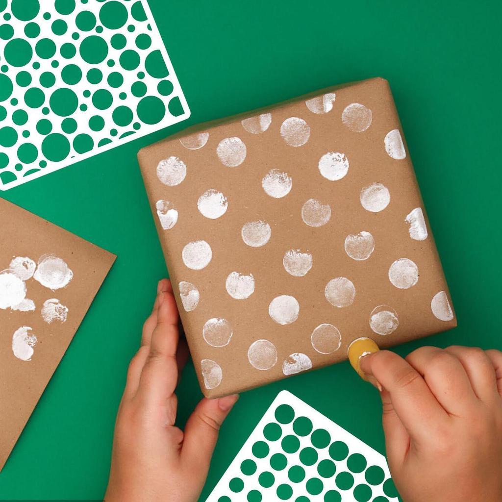 Geometric Square Texture DIY Stencil for Painting and Journaling