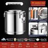 JPHZNB 304 Stainless Steel 30L Insulated Food Storage Bucket
