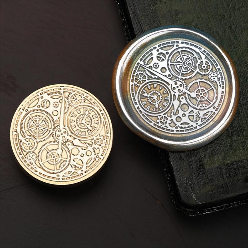 Astronomical Series Sealing Waxed Stamp Brass Head Clock Wax Seal Stamp for Envelope Wedding Invitation Decorations