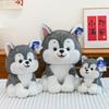 Plush Husky Dog Toy With Short Pile Fabric For Kids And Collectors