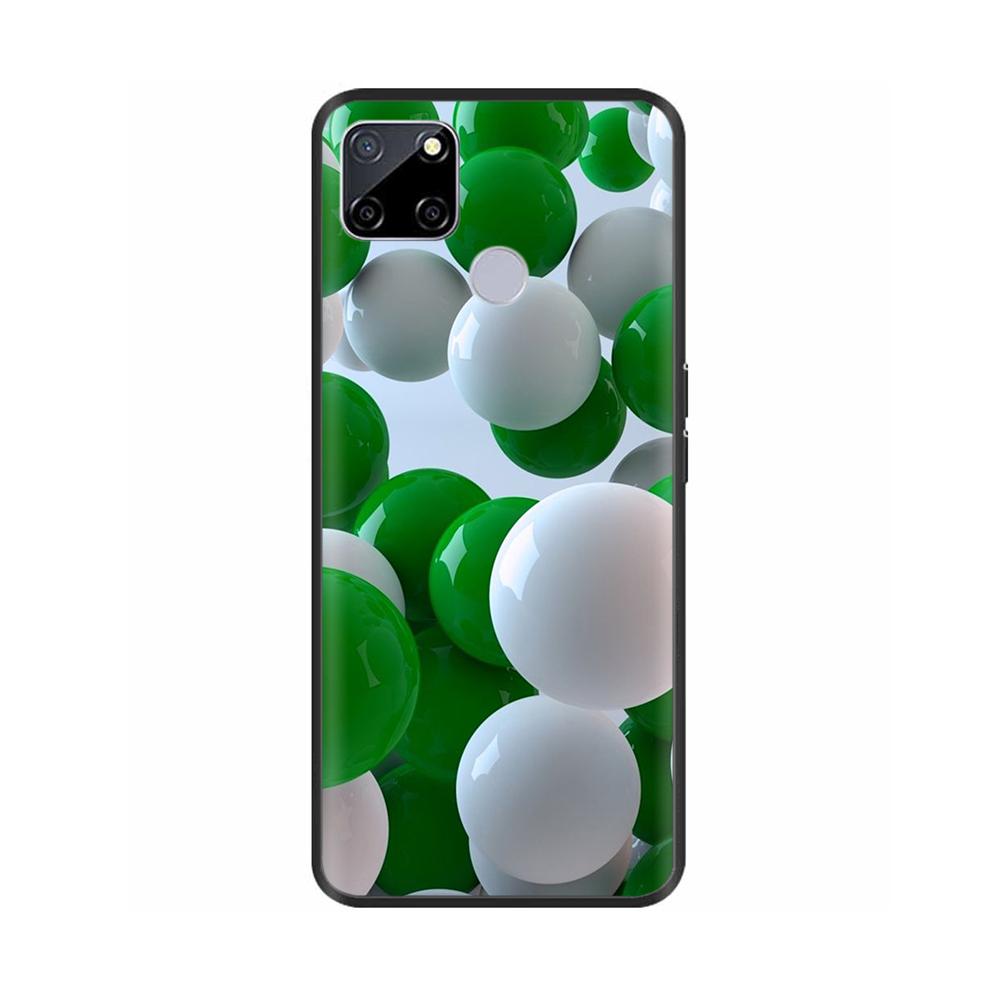 For Realme C25 Case C25s Soft Cute Cover for OPPO Realme C25Y C21Y Silicone Black TPU Phone Case For OPPO Realme C21 Flower Capa