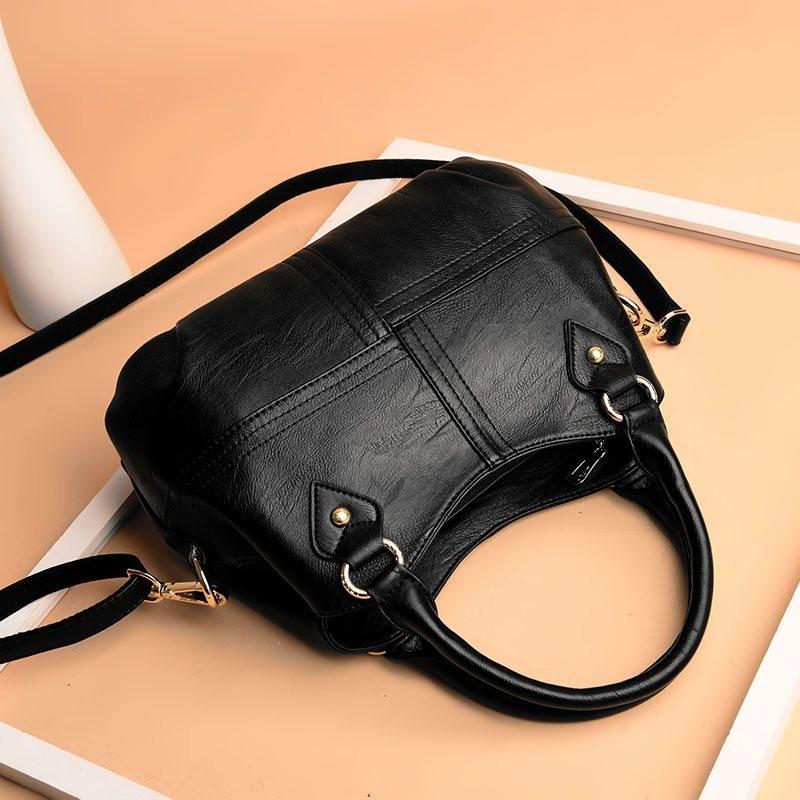 Fashionable Womens Shoulder Bag Soft Pu Leather Casual Tote Bag In Elegant Colors