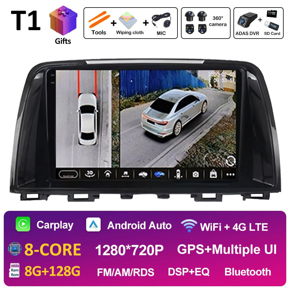 Android 14 DSP Stereo For Mazda 6 GJ Atenza 2012 2013 2014 2015 2016 2017 Navigation GPS Wireless Carplay Autoradio Touch Screen