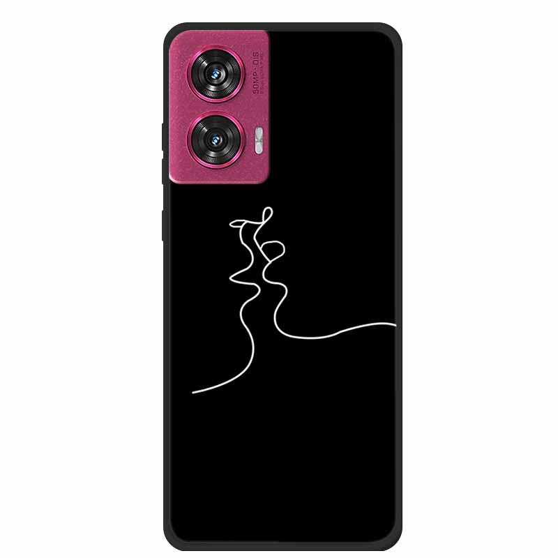 MOTO EDGE 50 Fusion Simple Letter TPU Soft Case: Personalized Color Design