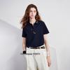 Chuyu Houhou Women's Sporty Embroidered Polo T-Shirt