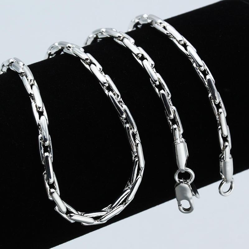 2MM Women Trendy Silver Color Twisted Chain Necklace Jewelry Gifts