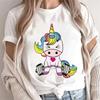 Unicorn Gym Shirts for Women Unicorn Weightlifting T-shirts Trainer Fitness Workout Tshirts Summer Fashion T Shirt for Women