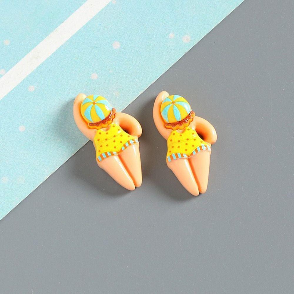 11pcs Cartoon Magnetic Fridge Sticker Swimmers Mermaid 3D Refrigerator Stickers Cute Magnetic Resin Fridge Sticker Kitchen