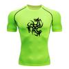 Men's Quick Dry Compression Sport T-shirt Tribal 3 Headed Dr