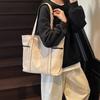 Multi-pocket Canvas Tote Bag Large Capacity Light Casual Simple Casual Tote Daily Commute Yoga Fitness