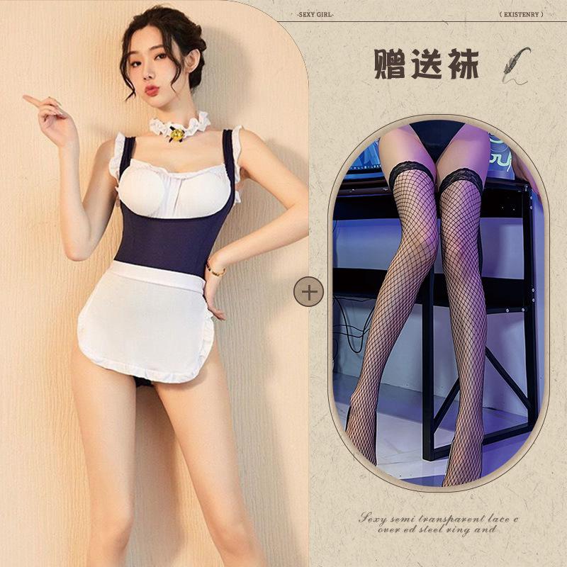 Erotic Sexy One-Piece Role-Playing Underwear Set for Women Cute Uniform Suit No Need To Strip Romper Adult Entertainment Clothes