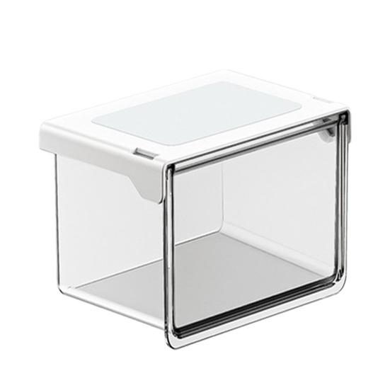 

Storage Box with Transparent Moisture-Proof Drawer Container Easy Installation under Cabinet Storage Organizer for Cosmetics Cotton Swabs Hair Ties S
