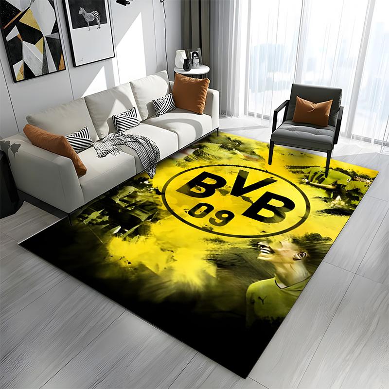 Borussia Dortmund Team Logo Design Patterned carpet a non slip rug suitable for all seasons and any setting, gift