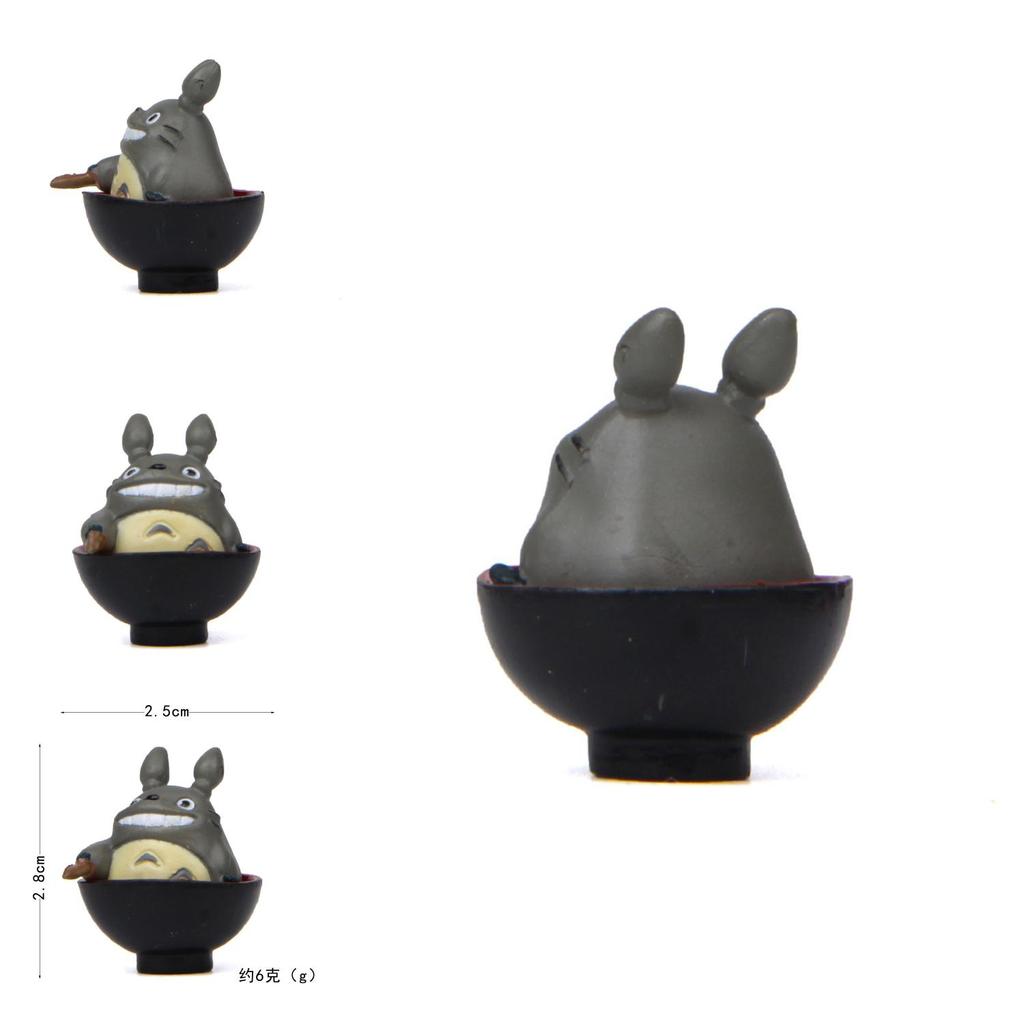 Cute Cartoon Totoro Bowl Sitting Cat Mini Model For Creative Garden Scenes And Home Office Decor