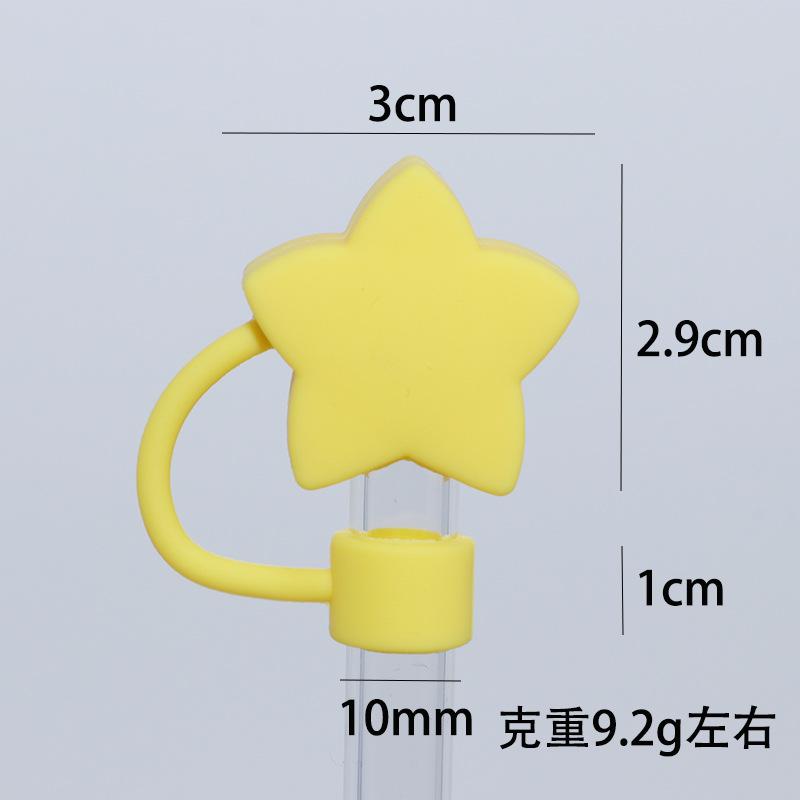 Straw Cover Straw Top Cover Silicone Reusable Dustproof Straw Head 10mm Suitable for Restaurant/Cafe Drinking Straw Stopper