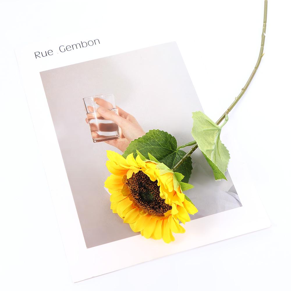 Home Layout Silk Flower Bride Gifts Artificial Sunflower Wedding Decor Flower DIY Sunflower Bouquet