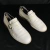 Italy FUTABAYA Leather Moccasin Monk Strap 38 24 White(USED)