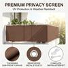 Balcony Privacy Screen, Outdoor Shade Cloth, Garden Fence Fabric, Apartment Railing Cover, with Drawstring Ties—brown