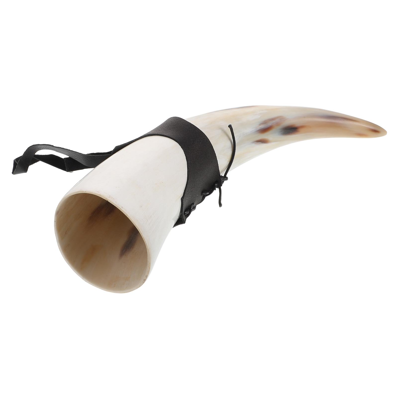 Horn Cup Set Viking Mug Drinking Horns Vessels Animal Handmade Viking Horn Trumpet Viking Horn For Decor Coffee 34.00X6.50X6.50CM