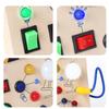 LED Light Switch Busy Board Toddler Light-up Switch Control Wooden Board Toy Portable Travel Fine Motor Skills Kids Early Learning Activity Game Board