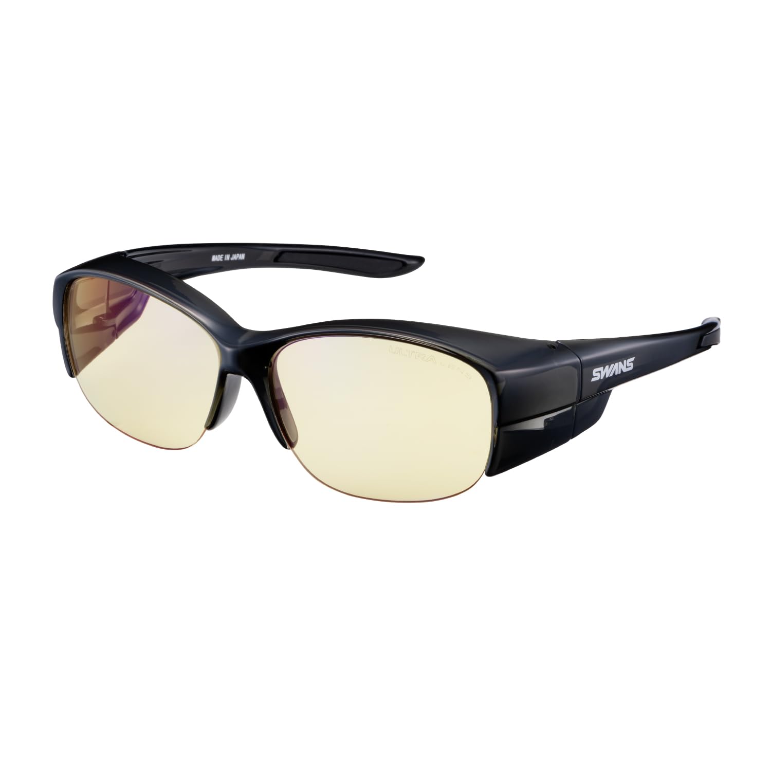 

Made in Japan Sunglasses Over Glasses OG5 Aussie Five Night Use Night Driving Driving Running CBK Night Yellow [SWANS] OG5-0121 (Double-sided Multi)
