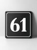 Metal House Number Sign, Black White Contrast, Outdoor Wall Decor for Home Street