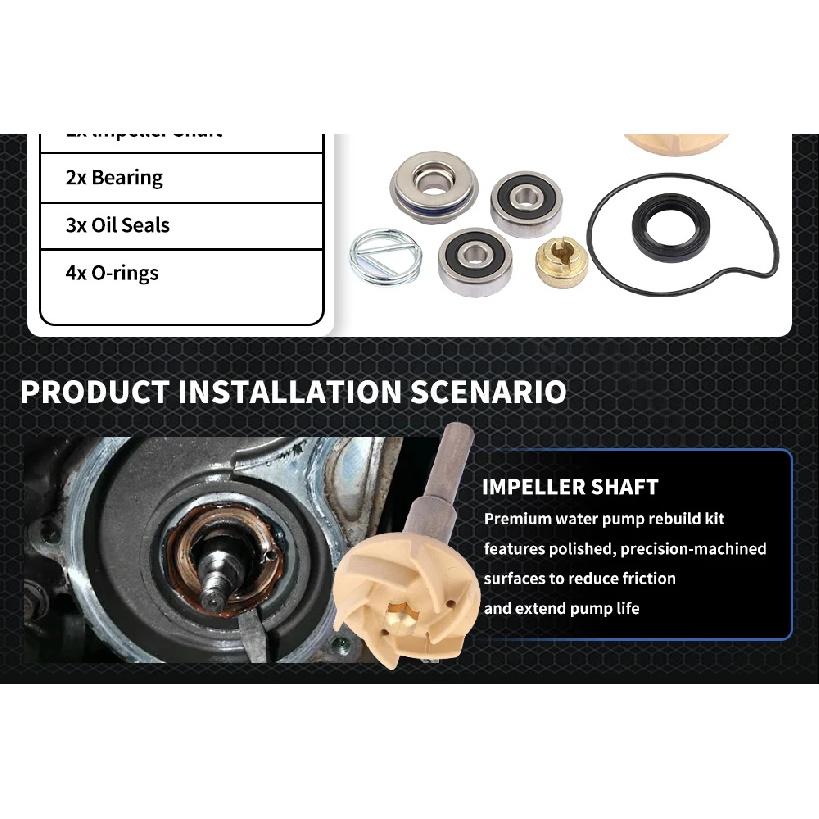 SJ Motorcycle Accessories Water Pump Repair Kit Seal Gasket Set For Piaggio Beverly250 Beverly MP3 Carnaby 250 X7 X8 X9 300cc