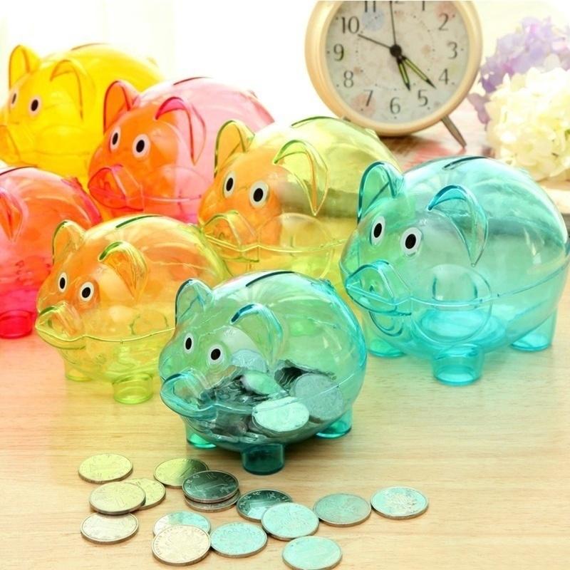 Creative Transparent Candy Color Children Piggy Bank Cute Colorful Piggy Bank Birthday Gift Piggy Bank